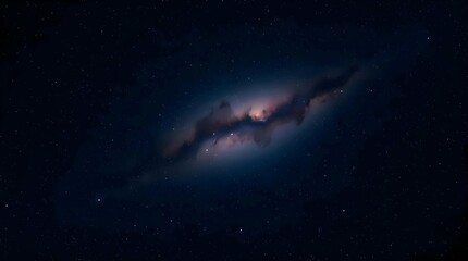 Naklejka premium Faint Milky Way Galaxy Band in Dark Starry Sky