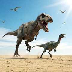 Tyrannosaurus Rex hunting
