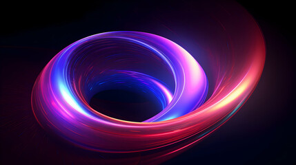 Luminous helix rendering a mesmerizing dance of chromatic spectral elements