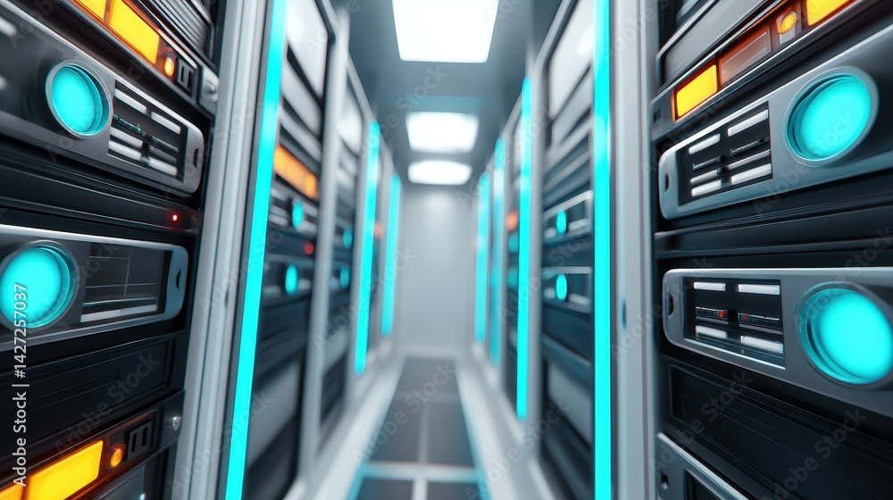 Poster a sleek cryptocurrency mining setup with toptier gear in a bright, tidy space enhances productivity 