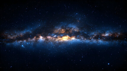 Milky Way Galaxy In Deep Space