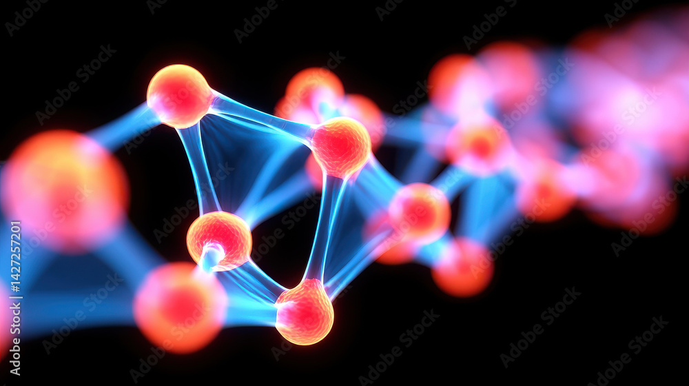 Poster explore the fusion of ai, big data, and blockchain in a vibrant network that powers digital communic