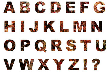 アルファベット 1 大文字 赤い石のテクスチャー