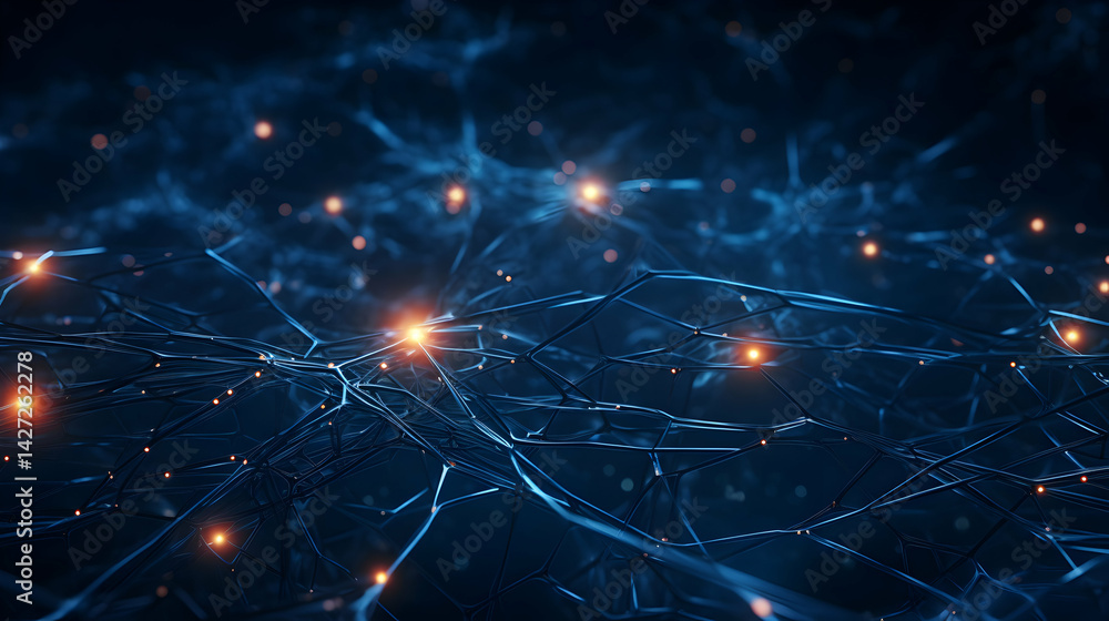 Poster interconnected network: an abstract visualization of connectivity and data flow