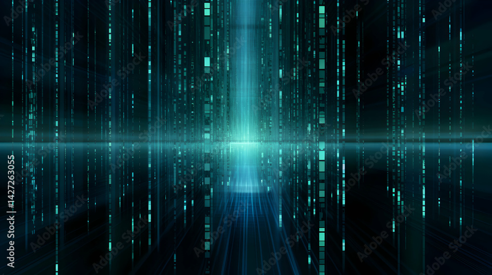 Poster mystical data stream: an abstract visualization of complex information flow