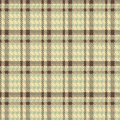 Seamless plaid pattern, brown, cream, suitable for designing clothes such as skirts and pants to add a chic and striking look to your outfit, vector illustration.