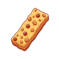Granola bar vector isolated, healthy snack concept