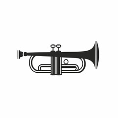 Naklejka premium Trumpet - Vector icon, isolated on white background - 
