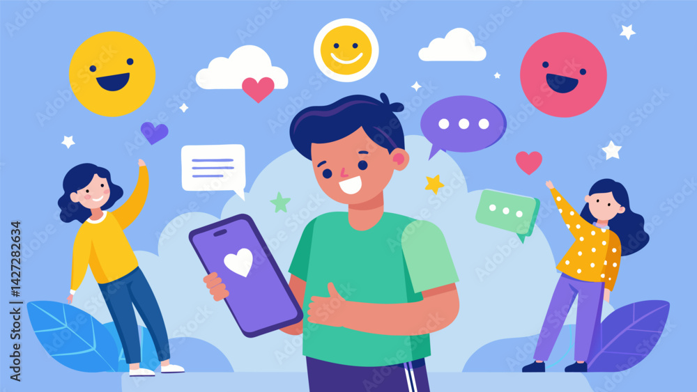 Poster a social media app created by a group of 13yearolds to promote positivity and spread kindness throug