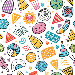 Whimsical Colorful Geometric Pattern