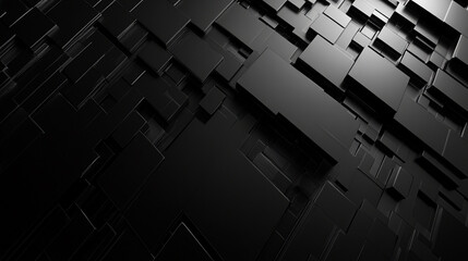 shiny black 3d wallpaper background.ai generative
