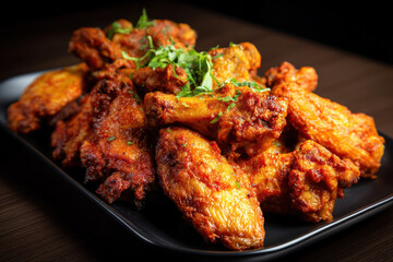 Fototapeta premium Spicy Buffalo Chicken Wings. International Chicken Wing Day.