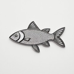 Fototapeta premium silver fish emoji