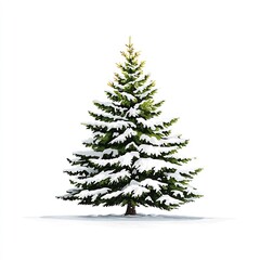 Fototapeta premium Christmas tree with snow-covered branches
