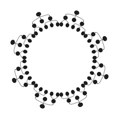 Circular connection diagram. Flow node pattern. Network data vector. Round structure scheme.