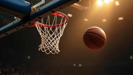 basketball hoop and ball