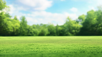 green grass and blue sky