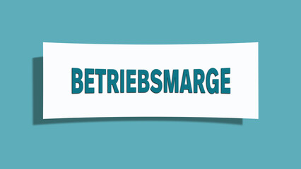 Betriebsmarge (Operating margin) - A card isolated on light green background.