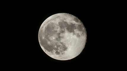 Obraz premium Full Moon In Dark Night Sky