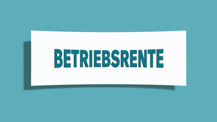 Betriebsrente (Company pension) - A card isolated on light green background.