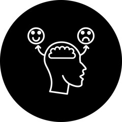 Emotional Intelligence Badge  Vector Line Back Circle Icon Design