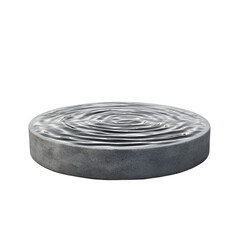 Stone basin with water ripples calm zen minimalism,