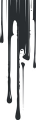 Abstract black paint drip illustration suitable for backgrounds or creative designs.