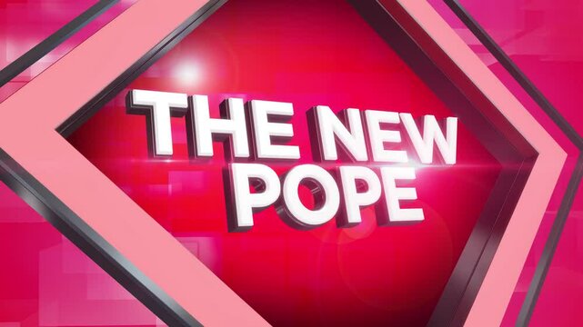 A dynamic green screen modern NEW POPE background transition element. Blue and red versions included.  	