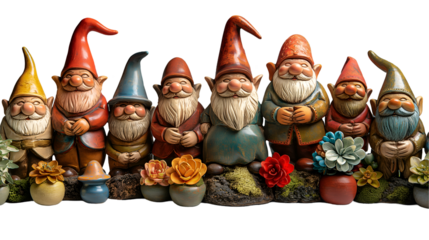 Garden Gnomes Rustic Fairy Decor Set.