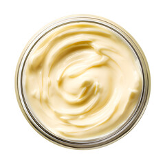 Mayonnaise spread isolated on white, top view, with clipping path --v 7.0