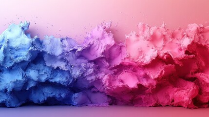 Fototapeta premium Abstract Pink and Blue Waves: A Digital Art Masterpiece