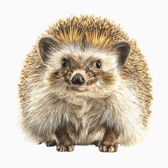 Naklejka premium Adorable Hedgehog Portrait Close-Up of a European Hedgehog