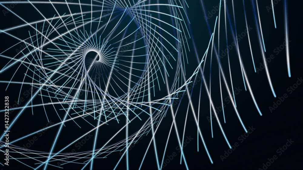 Poster futuristic video animation with stripe wave object in slow motion, 4096x2304 loop 4k