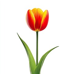Blooming tulip in spring