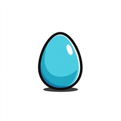 Blue Easter egg emoji