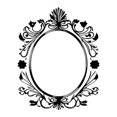 Ornate Decorative Frame with Floral Elements