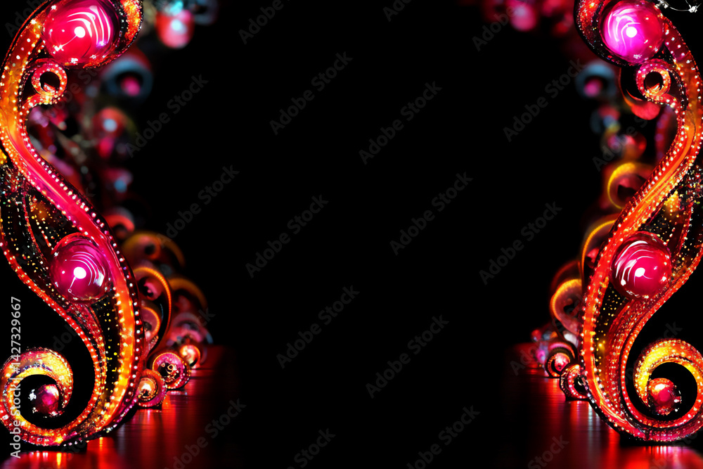 Poster repeating stylized cursors mouse pointers digital border