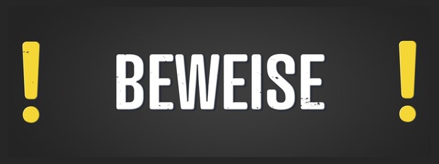 Beweise (Proofs) - A blackboard illustration with white text.