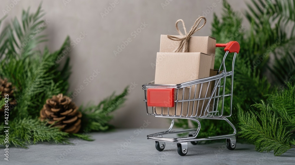 Poster screen mockup of cart abandonment reminder with product image and cta button