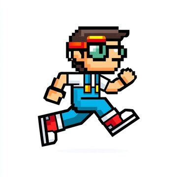 Fototapeta Retro gaming pixel character