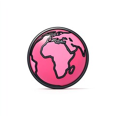 Pink globe emoji