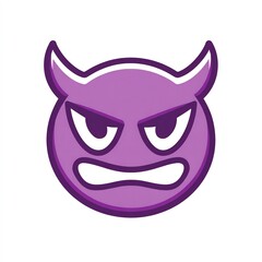 Purple devil face emoji