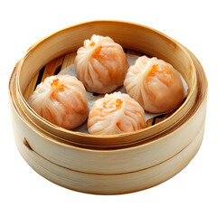 Steamed Shrimp Dumplings in Bamboo Steamer Delicious Chinese Cuisine