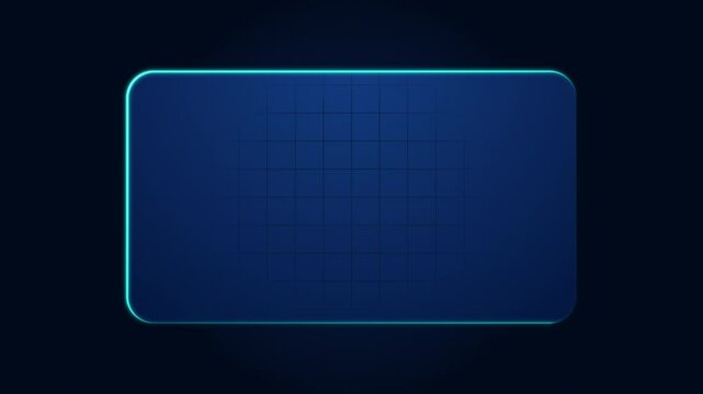 Empty UI panel background, frame with dynamic neon borders sleek motion, seamless loop, 4k