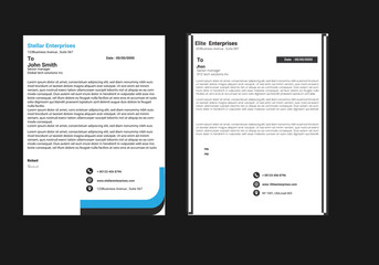 Adobe letter head ( 45),modern corporate letterhead template design . 
