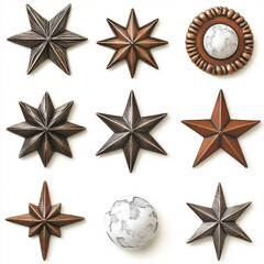 Obraz premium wrought iron stars moons celestial whimsical border metalwork