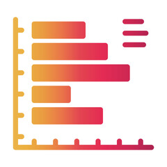 Fototapeta premium bar chart Gradient icon