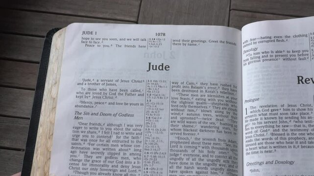 The book of Jude in the New Testament of the Holy Bible.