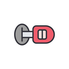 Car key colored icons, minimalist vector illustration ,simple transparent graphic element .Isolated on white background