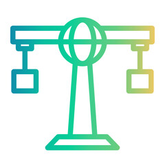 international Line Gradient Icon